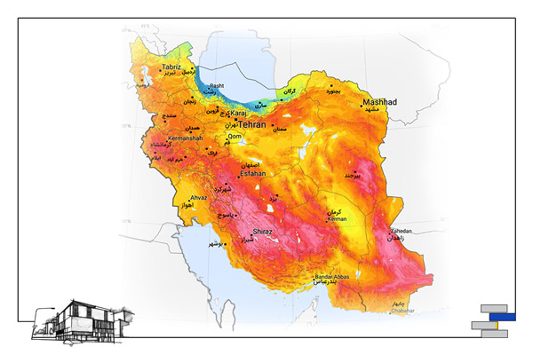 تابش خورشید در ایران - گروه ساختمانی فرکتال
