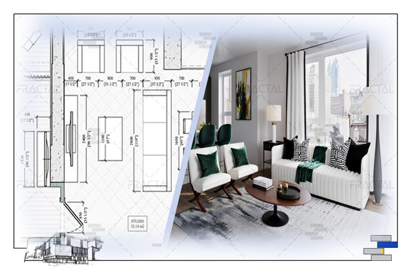 طراحی داخلی در ساختمان (Interior Design) - گروه ساختمانی فرکتال